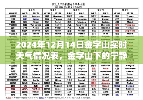 金字山下的宁静之旅，探索天气与心灵的交响——实时天气情况表 2024年12月14日