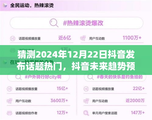 2024年12月22日抖音热门话题预测与剖析，未来趋势大猜想
