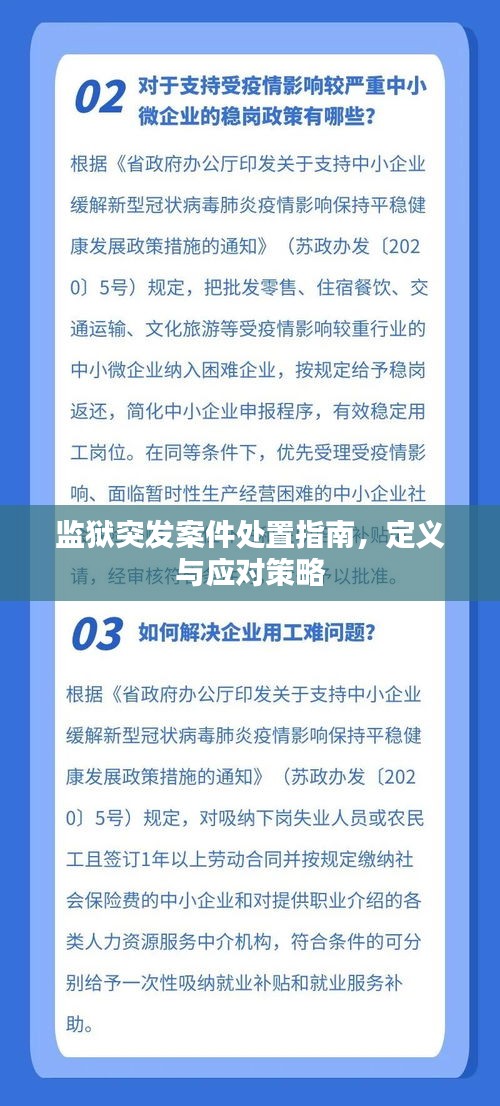 监狱突发案件处置指南，定义与应对策略