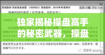 独家揭秘操盘高手的秘密武器，操盘暗号与投资秘籍分享