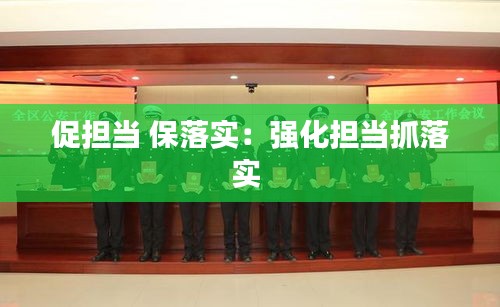 促担当 保落实：强化担当抓落实 