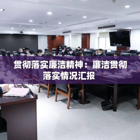 贯彻落实廉洁精神：廉洁贯彻落实情况汇报 