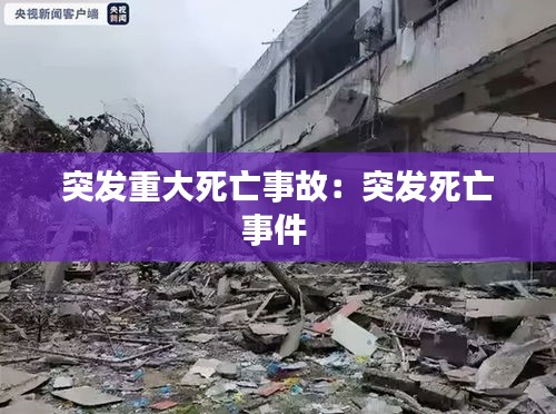 突发重大死亡事故：突发死亡事件 