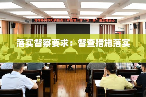 落实督察要求：督查措施落实 