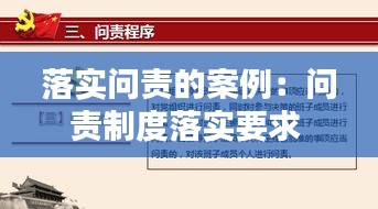 落实问责的案例：问责制度落实要求 