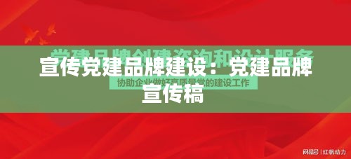 宣传党建品牌建设：党建品牌宣传稿 