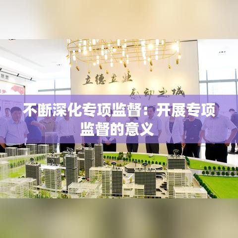 不断深化专项监督：开展专项监督的意义 
