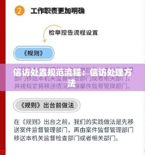 信访处置规范流程：信访处理方法 