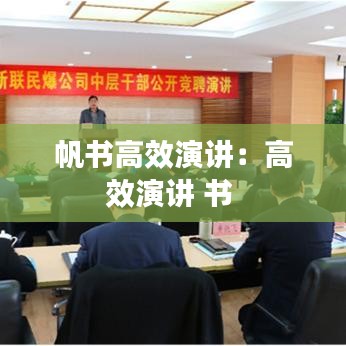 帆书高效演讲：高效演讲 书 