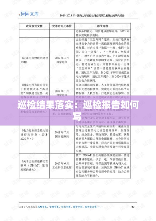 巡检结果落实：巡检报告如何写 