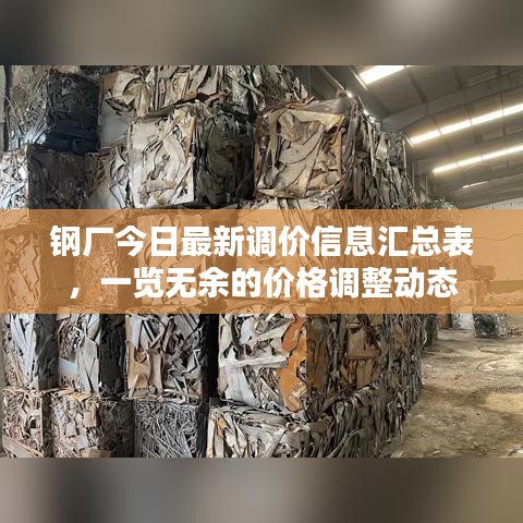 钢厂今日最新调价信息汇总表，一览无余的价格调整动态
