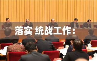 落实 统战工作： 
