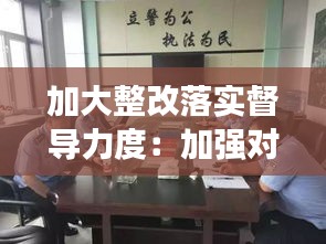 加大整改落实督导力度：加强对整改工作的督导检查 