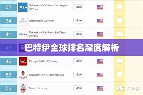 巴特伊全球排名深度解析