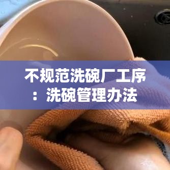 不规范洗碗厂工序：洗碗管理办法 