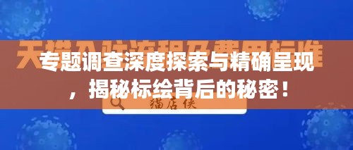 专题调查深度探索与精确呈现，揭秘标绘背后的秘密！