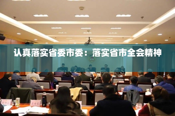 认真落实省委市委：落实省市全会精神 