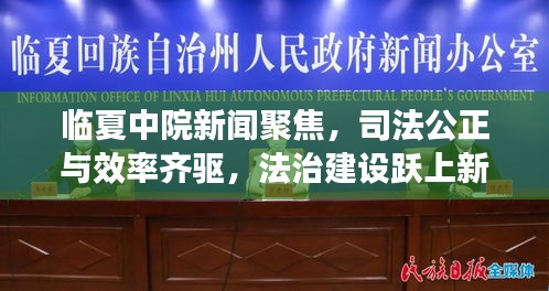 临夏中院新闻聚焦，司法公正与效率齐驱，法治建设跃上新台阶