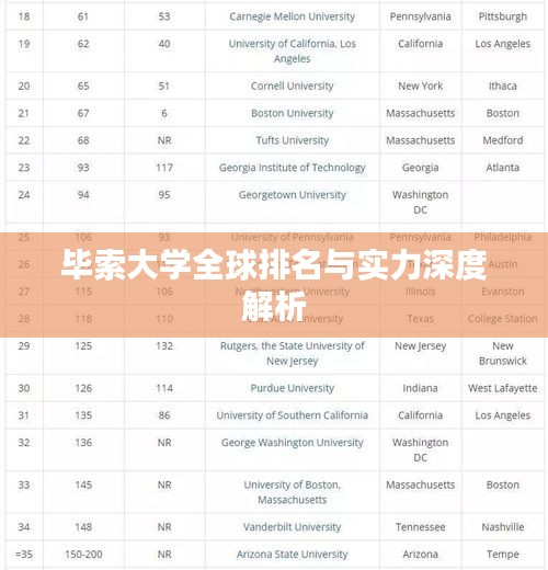 毕索大学全球排名与实力深度解析