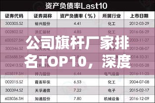 公司旗杆厂家排名TOP10，深度探讨行业领军者