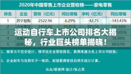 运动自行车上市公司排名大揭秘，行业巨头榜单揭晓！