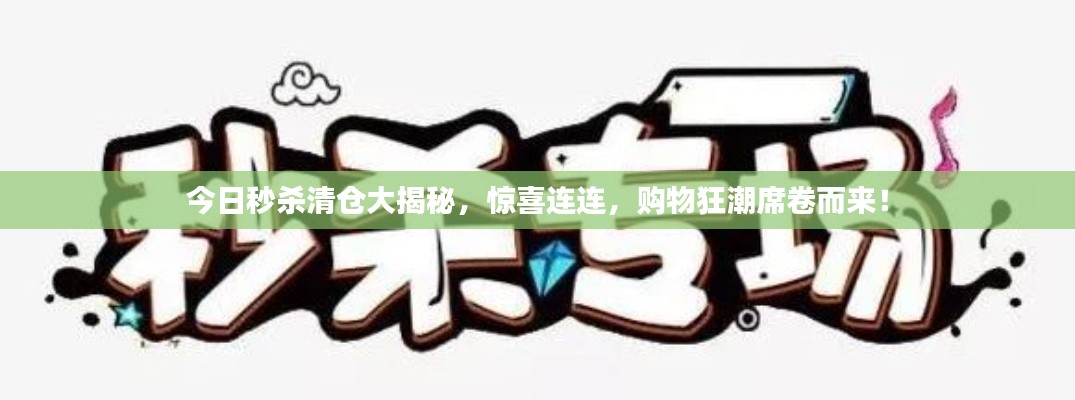 今日秒杀清仓大揭秘，惊喜连连，购物狂潮席卷而来！