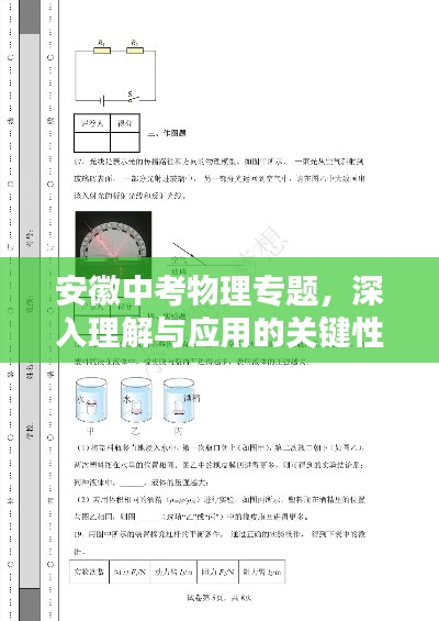安徽中考物理专题，深入理解与应用的关键性