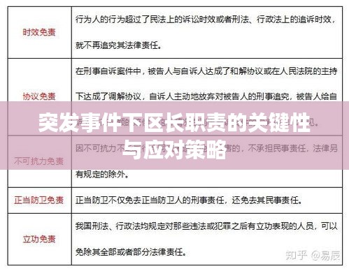 突发事件下区长职责的关键性与应对策略