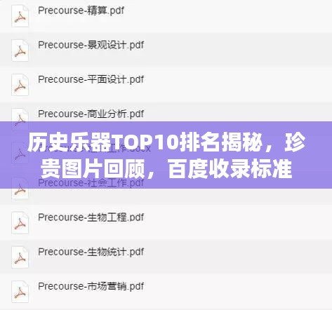 历史乐器TOP10排名揭秘，珍贵图片回顾，百度收录标准吸睛标题