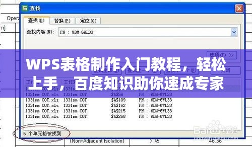 WPS表格制作入门教程，轻松上手，百度知识助你速成专家