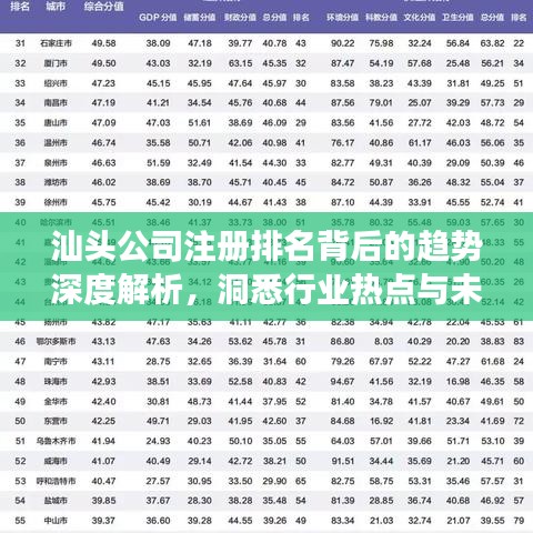 汕头公司注册排名背后的趋势深度解析，洞悉行业热点与未来发展方向